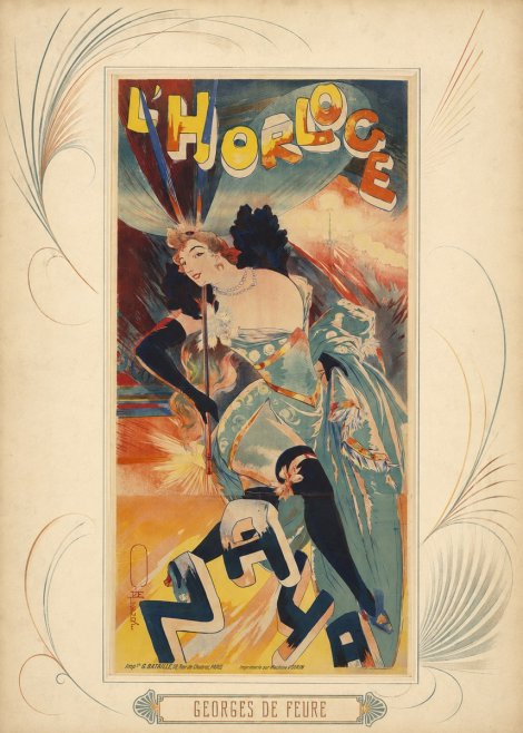 Georges de Feure L'horloge I No5 - Affiche
