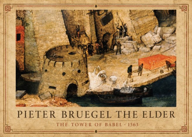 Pieter Bruegel The Tower of Babel II No1 - Affiche