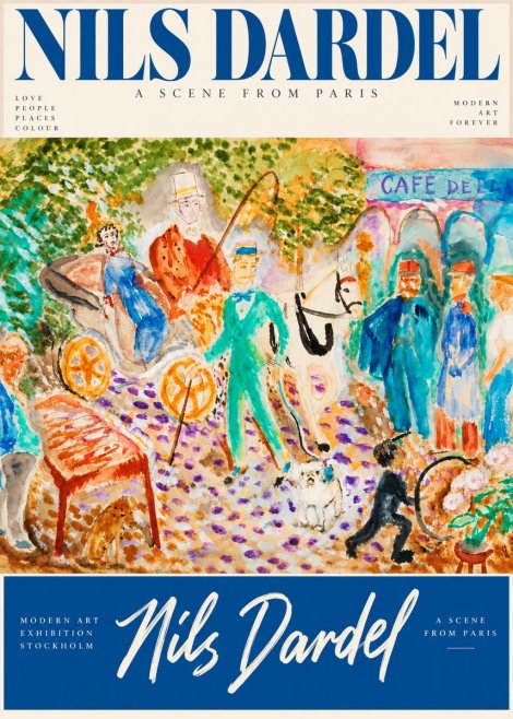 Nils Dardel A Scene from Paris No3 - Affiche