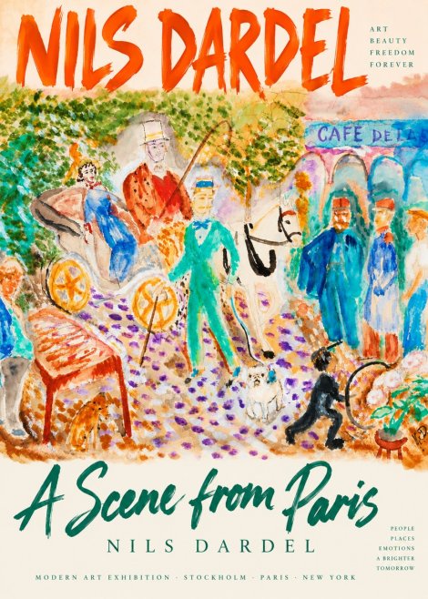 Nils Dardel A Scene from Paris No4 - Affiche