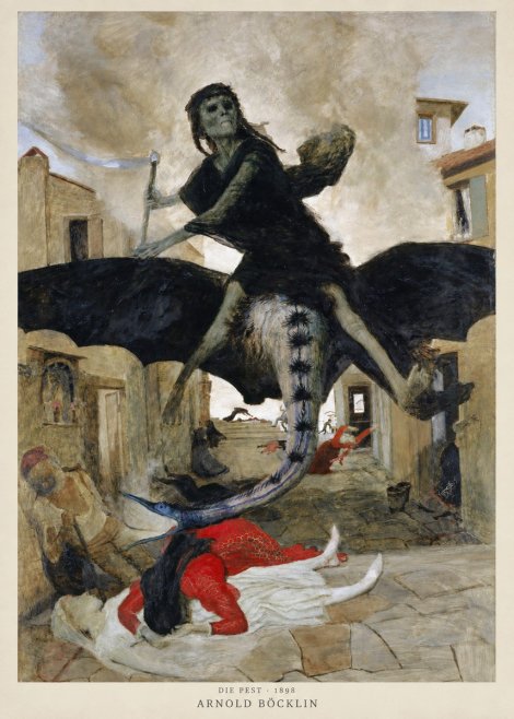 Arnold Böcklin Die Pest I No2 - Affiche