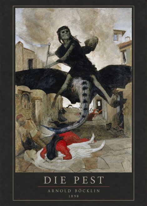 Arnold Böcklin Die Pest I No3 - Affiche