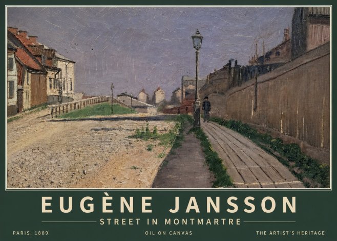 Eugène Jansson Street in Montmartre, 1889 No3 - Affiche