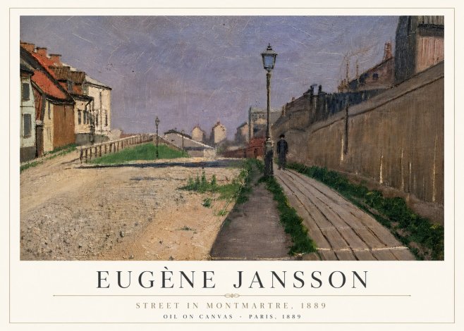 Eugène Jansson Street in Montmartre, 1889 No6 - Affiche
