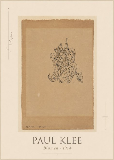 Paul Klee Blumen I No1 - Affiche