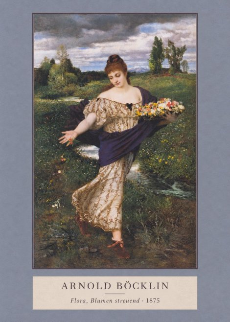 Arnold Böcklin Flora, Blumen Streuend I No4 - Affiche