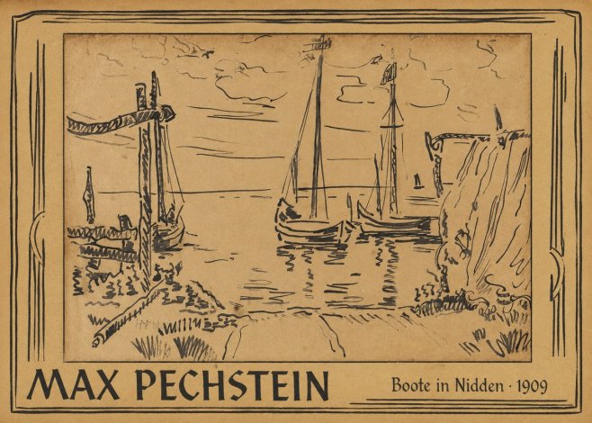 Max Pechstein Boote in Nidden No1 - Affiche