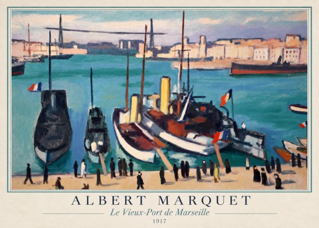 Albert Marquet Le Vieux-port De Marseille No1 - Affiche