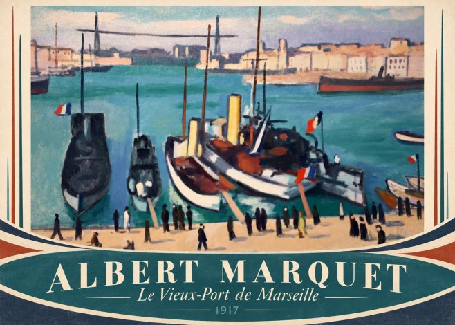 Albert Marquet Le Vieux-port De Marseille No4 - Affiche