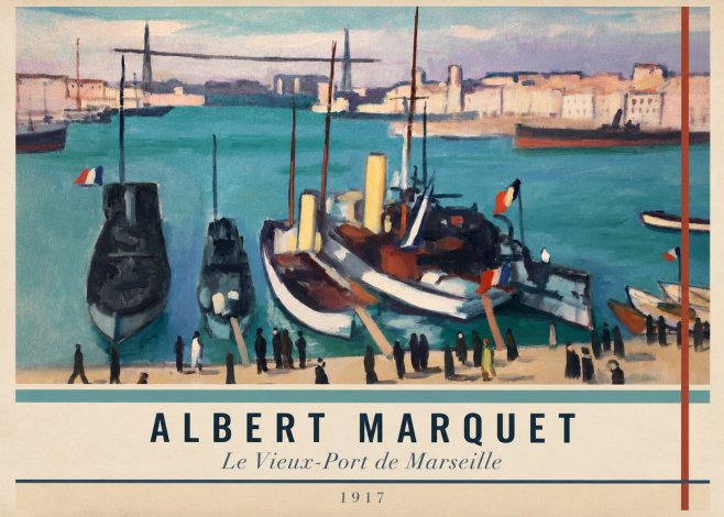 Albert Marquet Le Vieux-port De Marseille No5 - Affiche