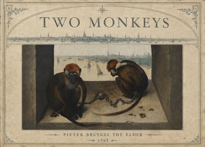 Pieter Bruegel Two Monkeys I No6 - Affiche