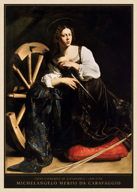 Michelangelo Merisi da Caravaggio Saint Catherine of Alexandria I No5 - Affiche