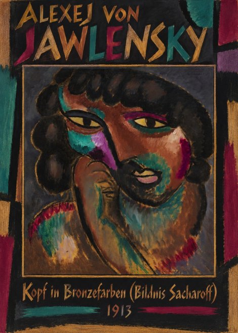 Alexej von Jawlensky Kopf in Bronzefarben (Bildnis Sacharoff) No1 - Affiche