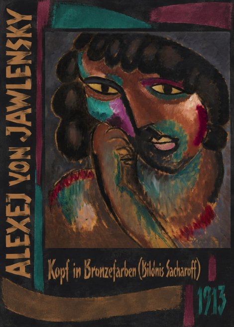 Alexej von Jawlensky Kopf in Bronzefarben (Bildnis Sacharoff) No2 - Affiche