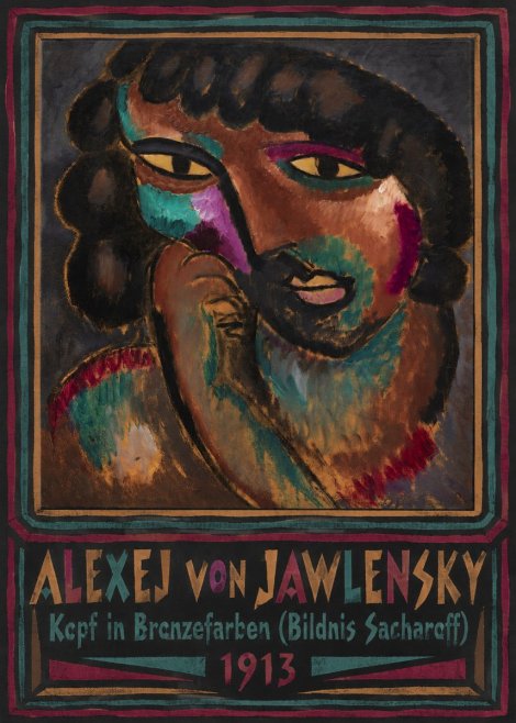 Alexej von Jawlensky Kopf in Bronzefarben (Bildnis Sacharoff) No3 - Affiche