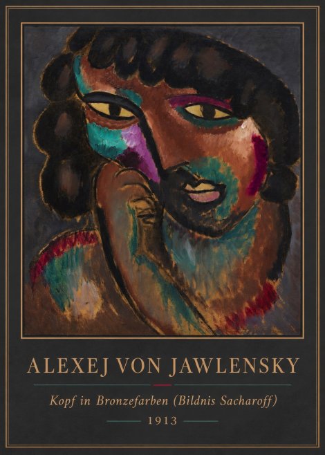 Alexej von Jawlensky Kopf in Bronzefarben (Bildnis Sacharoff) No4 - Affiche