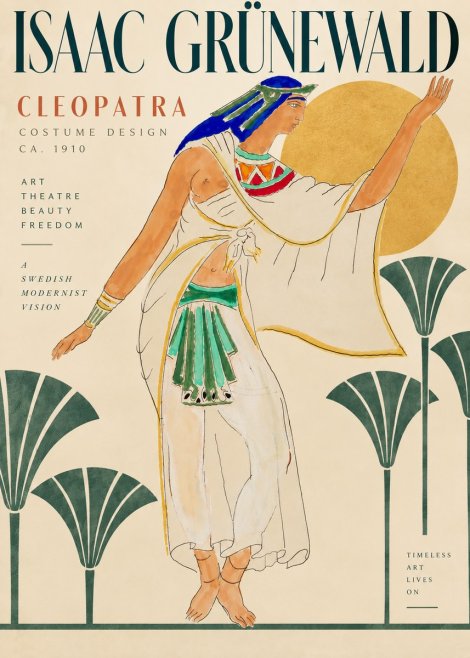 Isaac Grünewald Cleopatra - Costume Design No6 - Affiche