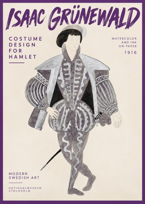 Isaac Grünewald Costume Design for Hamlet No2 - Affiche