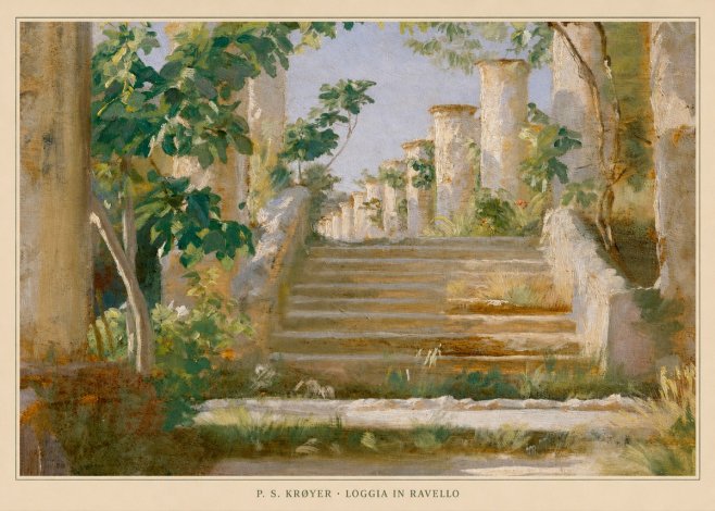P.S. Krøyer Loggia in Ravello No5 - Affiche