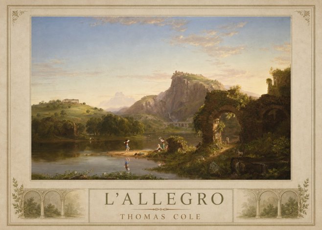 Thomas Cole L'allegro No1 - Affiche