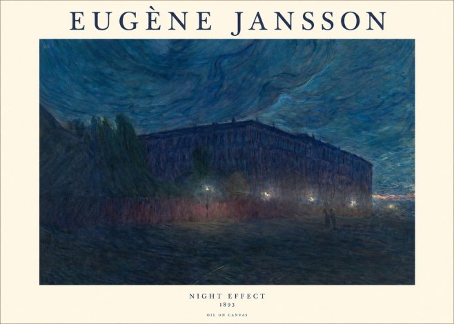 Eugène Jansson Night Effect No1 - Affiche