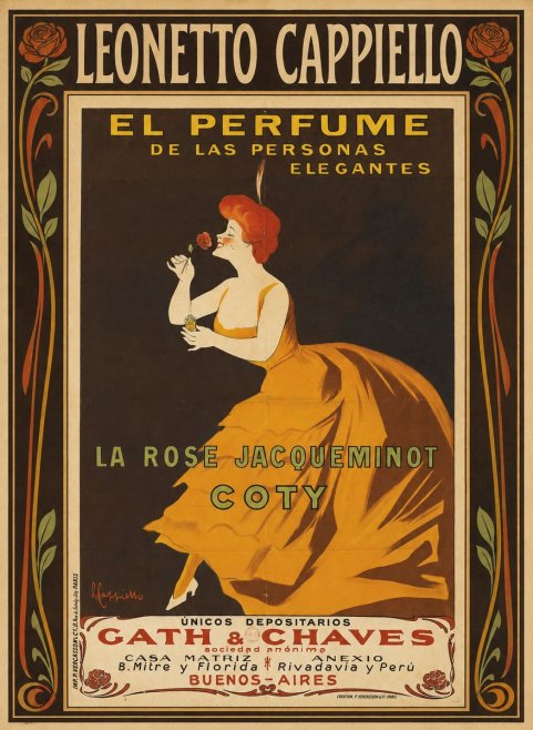 Leonetto Cappiello La Rose Jacqueminot Coty No1 - Affiche