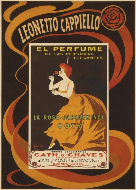 Leonetto Cappiello La Rose Jacqueminot Coty No5 - Affiche