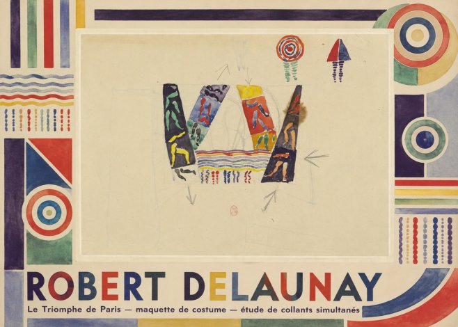 Robert Delaunay Le Triomphe De Paris — Maquette De Costume — Étude De Collants Simultanés No1 - Affiche