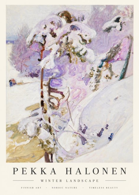 Pekka Halonen Winter Landscape No1 - Affiche