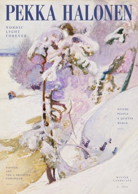 Pekka Halonen Winter Landscape No2 - Affiche