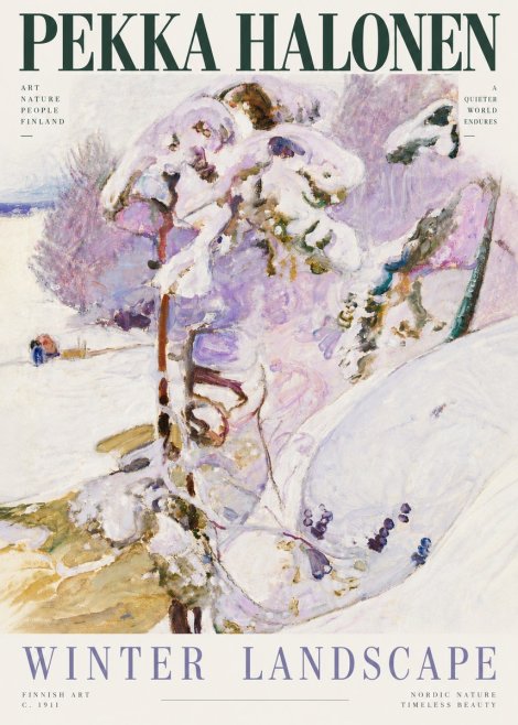 Pekka Halonen Winter Landscape No4 - Affiche
