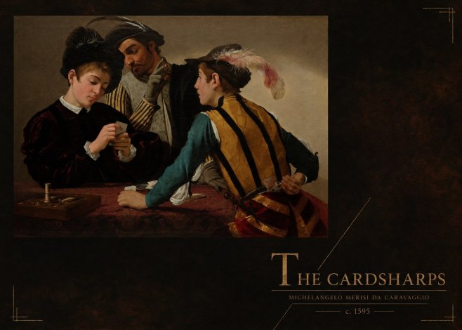 Michelangelo Merisi da Caravaggio The Cardsharps I No3 - Affiche