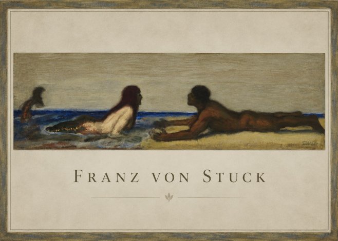 Franz von Stuck Mermaids No1 - Affiche