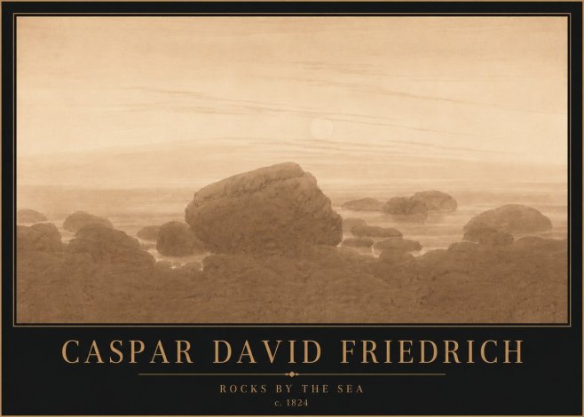Caspar David Friedrich Rocks by the Sea No4 - Affiche