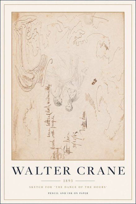 Walter Crane Sketch for 'the Dance of the Hours' No3 - Affiche