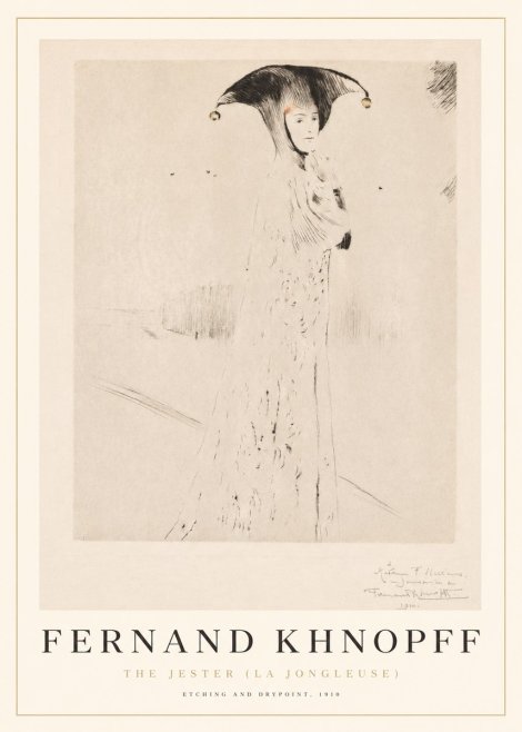Fernand Khnopff The Jester (La Jongleuse) No1 - Affiche