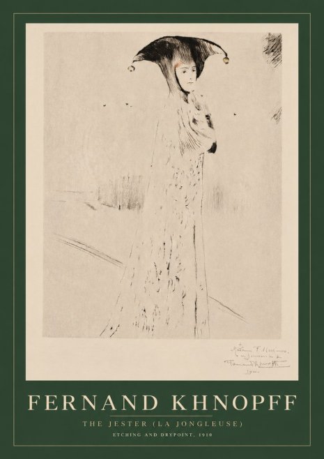 Fernand Khnopff The Jester (La Jongleuse) No3 - Affiche