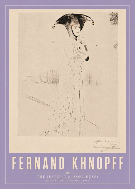 Fernand Khnopff The Jester (La Jongleuse) No4 - Affiche