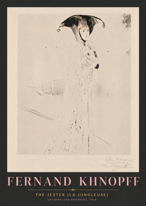 Fernand Khnopff The Jester (La Jongleuse) No6 - Affiche