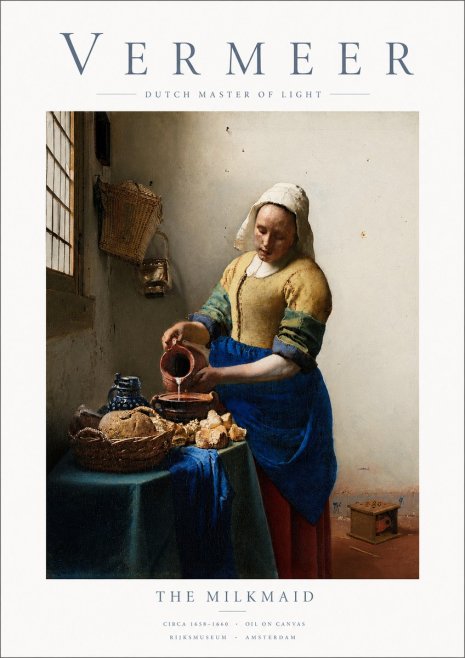 Vermeer The Milkmaid No3 - Affiche
