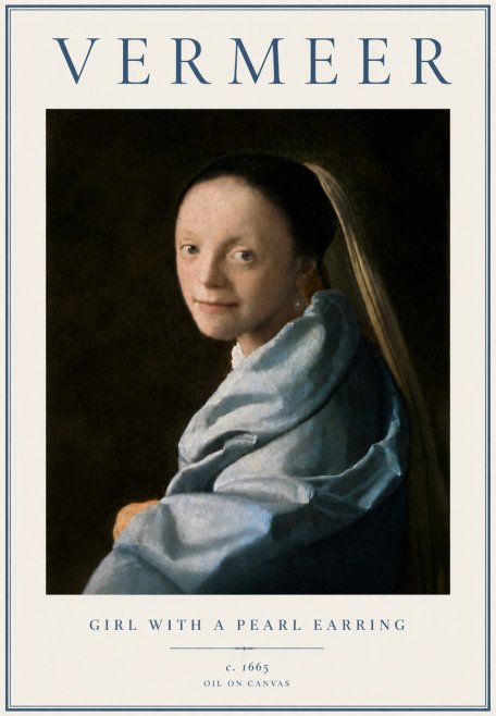 Vermeer Girl with a Pearl Earring I No5 - Affiche