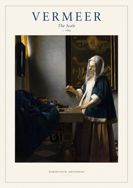 Vermeer The Scale No1 - Affiche