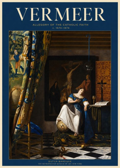 Vermeer Allegory of the Catholic Faith No2 - Affiche