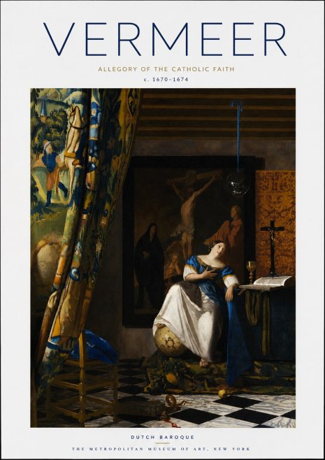 Vermeer Allegory of the Catholic Faith No3 - Affiche