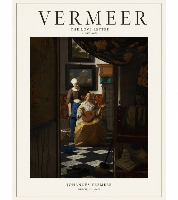 Vermeer The Love Letter No1 - Affiche