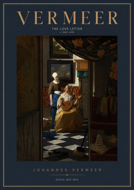 Vermeer The Love Letter No2 - Affiche