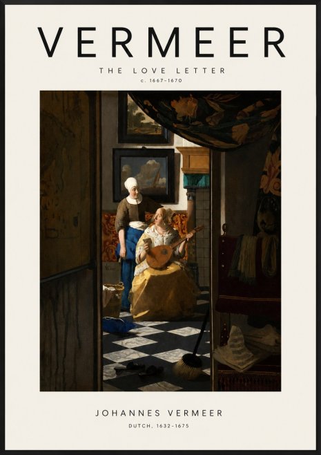 Vermeer The Love Letter No3 - Affiche
