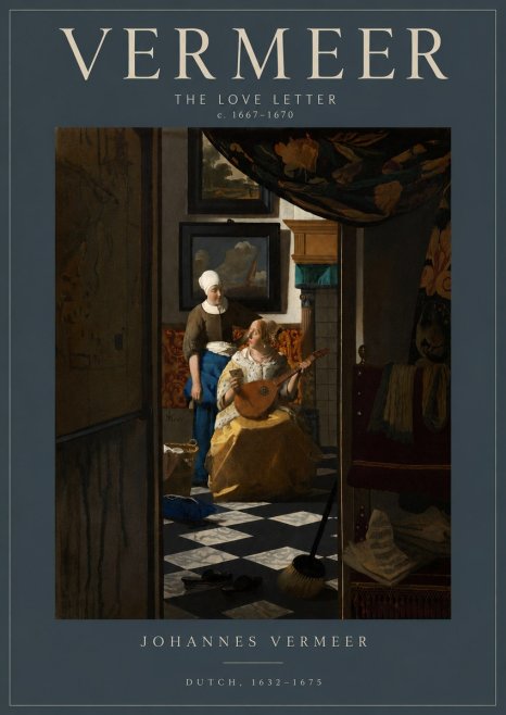 Vermeer The Love Letter No6 - Affiche