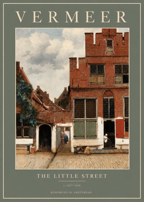 Vermeer The Little Street No2 - Affiche
