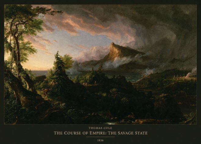 Thomas Cole The Course of Empire: the Savage State I No5 - Affiche